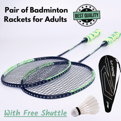 2-Player Carbon Graphite Badminton Racket Set