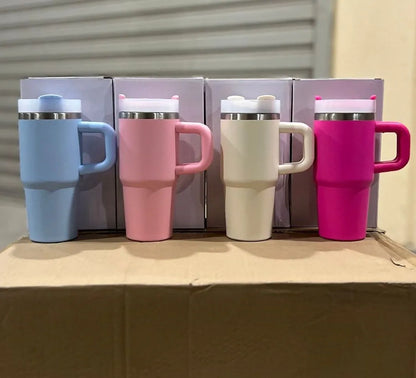 40 Oz Stainless Steel Insulated Sports Tumbler with Straw