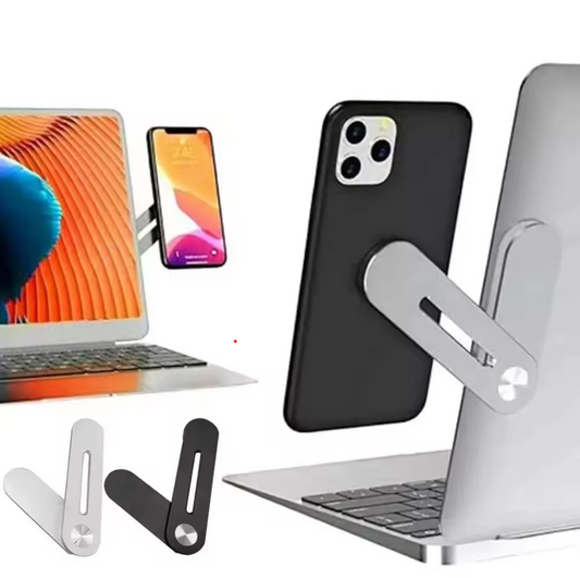 Magnetic Foldable Laptop Side Phone Holder