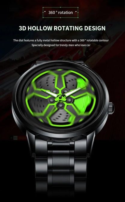 Rotating Wheel Dial Watch