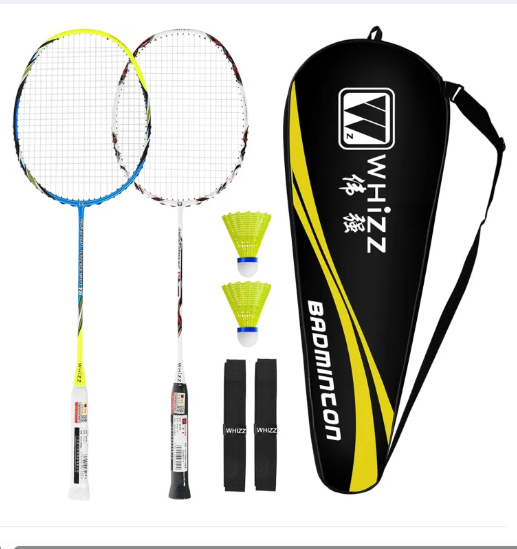 2-Player Carbon Graphite Badminton Racket Set
