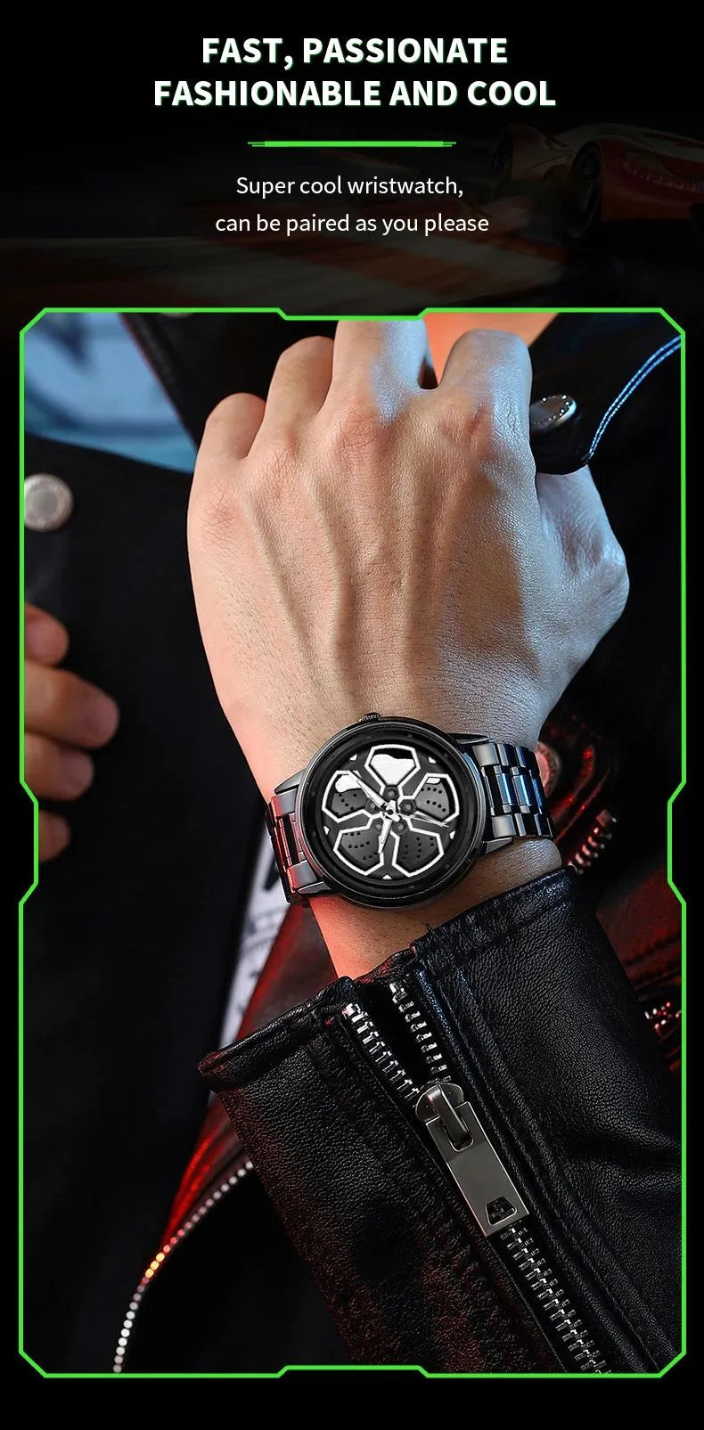 Rotating Wheel Dial Watch