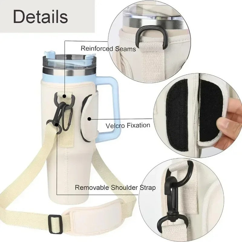 40oz Neoprene Water Bottle Carrier Bag