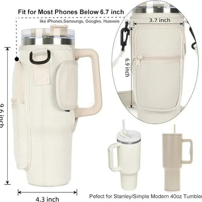 40oz Neoprene Water Bottle Carrier Bag