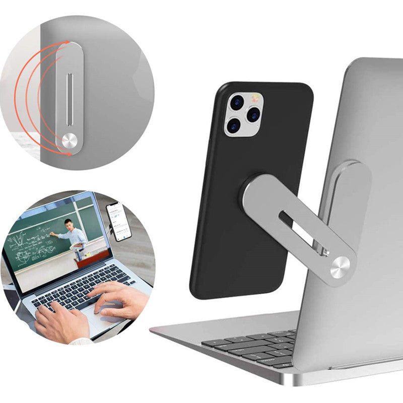 Magnetic Foldable Laptop Side Phone Holder
