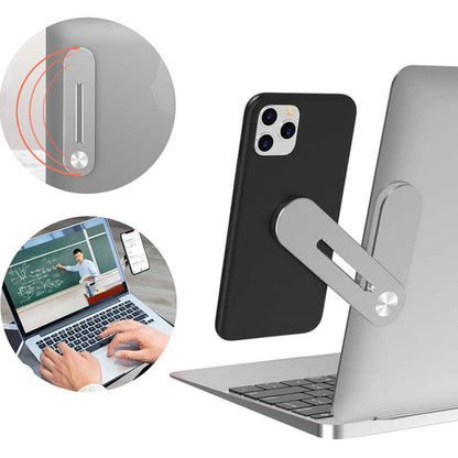 Magnetic Foldable Laptop Side Phone Holder