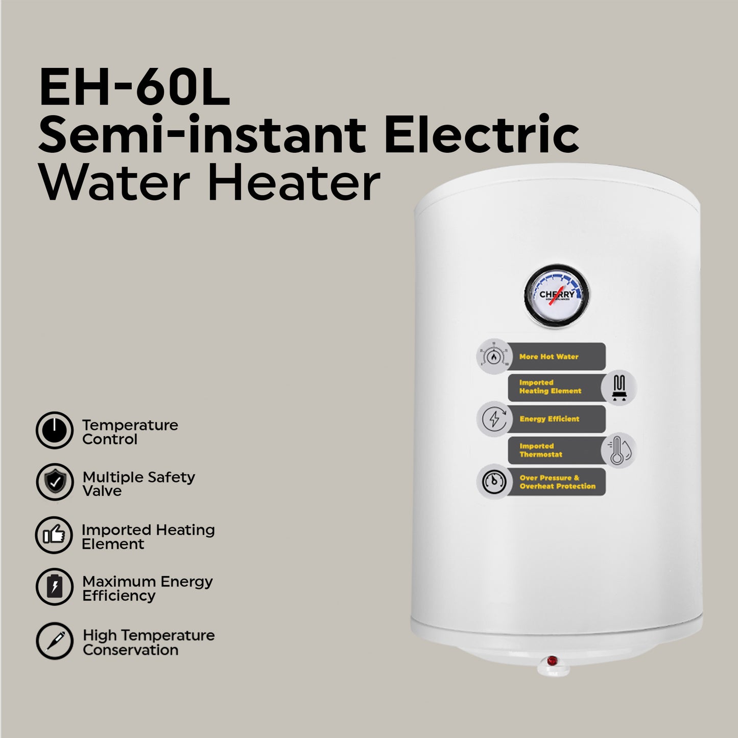 Cherry ECO Series CEH-50 D Electric Water Heater