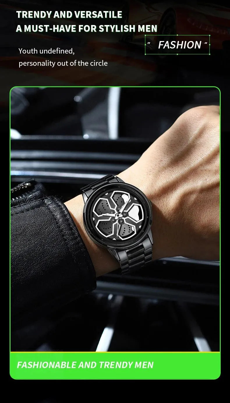 Rotating Wheel Dial Watch
