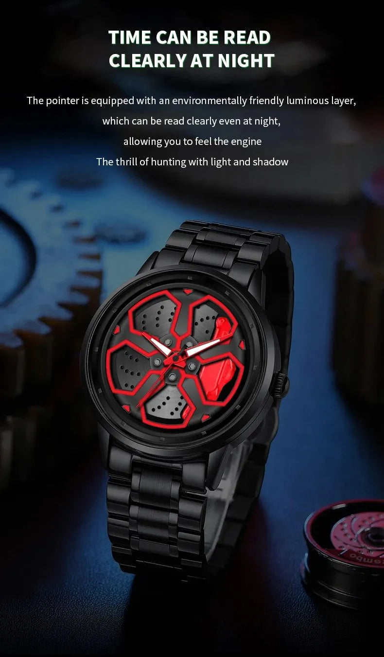 Rotating Wheel Dial Watch