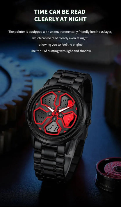 Rotating Wheel Dial Watch